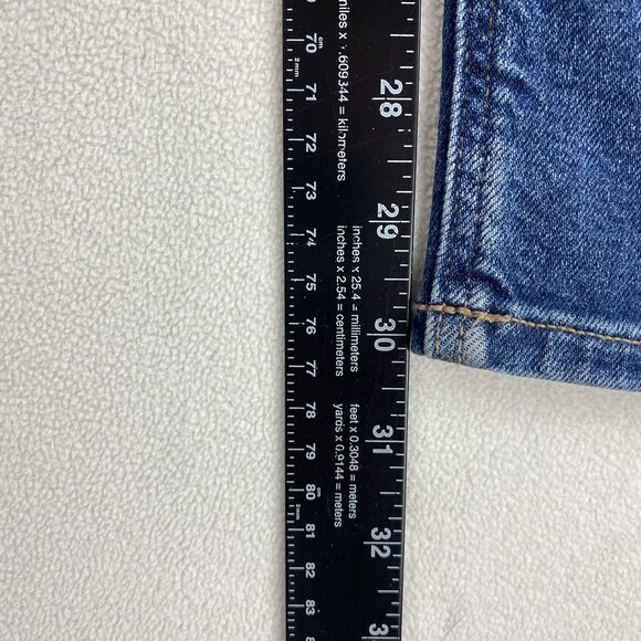 American Eagle Womens 2L Curvy Mom Jeans High Rise Blue Stretch Denim New Y2K - Picture 6 of 16